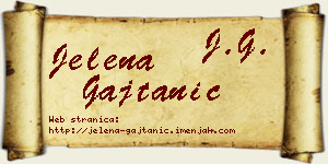 Jelena Gajtanić vizit kartica